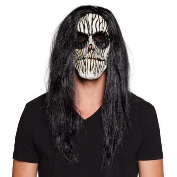 Latex Voodoo Masker met Haar, Verzenden, Nieuw