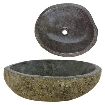 Wasbak | Wastafel | Natuursteen | 40-45x30-35cm | Ovaal, Verzenden, Nieuw