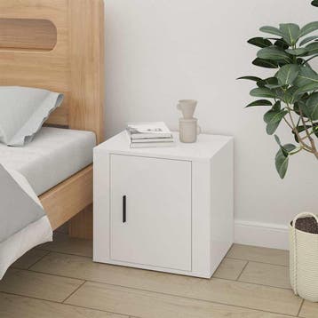vidaXL Nachtkastje 50x39x47 cm hoogglans wit, Huis en Inrichting, Kasten | Overige, Verzenden, Nieuw