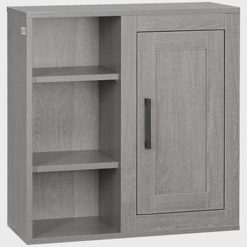 Kleankin Wandkast Badkamer met 3 Open Planken en 1 Deur - 48, Huis en Inrichting, Kasten | Boekenkasten, Verzenden, Nieuw