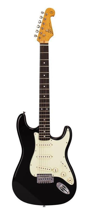 SX SST62BK Stratocaster Model | Music Department, Ophalen of Verzenden, Nieuw, Solid body
