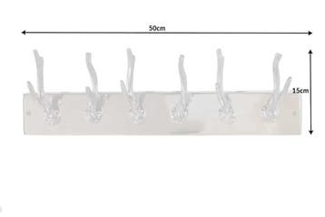 Decoratieve wandkapstok DEER 50cm zilver gepolijst aluminium, Ophalen of Verzenden, Nieuw