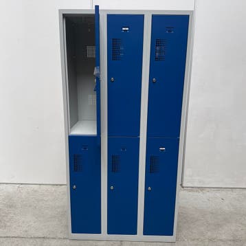 6-deurs kledinglocker - 181x90x50 cm, Huis en Inrichting, Ophalen of Verzenden, Nieuw