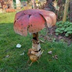 sculptuur, GARDEN DECORATION MUSHROOM - 39 cm - Metaal