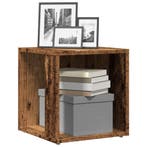 vidaXL Bijzettafel 33x33x34 cm bewerkt hout oud houtkleurig, Huis en Inrichting, Kasten | Overige, Verzenden, Nieuw