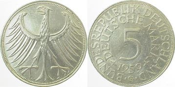 1959g Brd 5 Dm 1959 G vz+ J 387, Verzenden