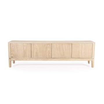 TV-Meubel Harvey 4-deurs - Naturel - 96126 - tv-meubels, Nieuw, Overige materialen