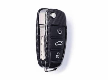 Carbon AUDI case flip sleutel, Verzenden