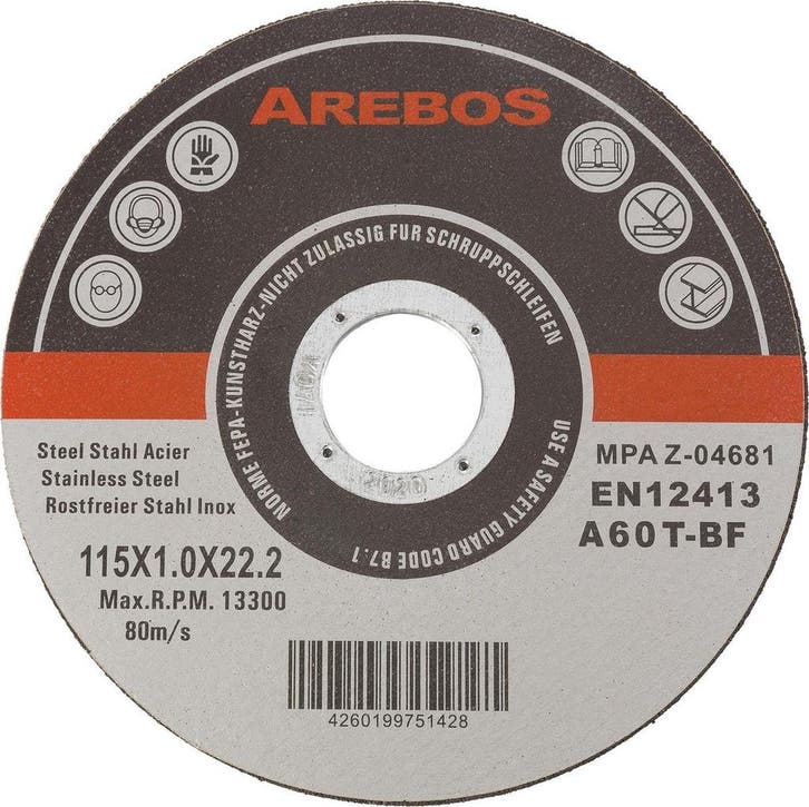 Doorslijpschijven Flexschijven Ø 115 mm Opname 22.2 mm Dikte, Doe-het-zelf en Verbouw, Gereedschap | Slijpmachines, Nieuw, Verzenden