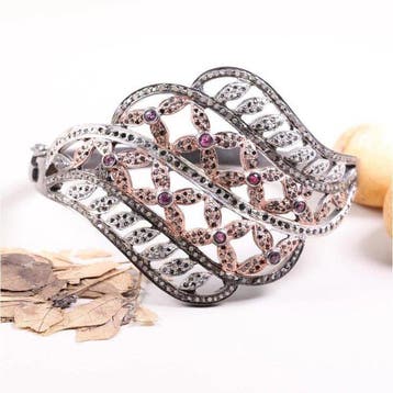 Zonder minimumprijs - Armband Vintage Art Deco Diamant en, Nieuw