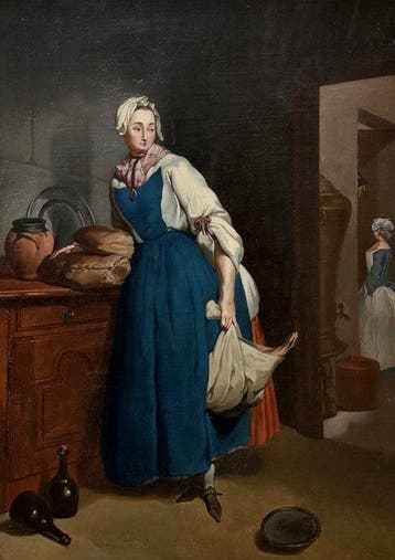 Scuola fiamminga (XVIII-XIX) - La pourvoyeuse (La spesa del
