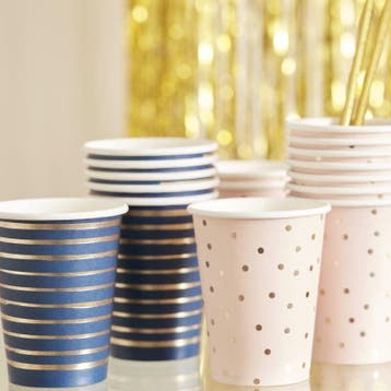 Bekers Babyshower Roze/Blauw (8st), Ophalen of Verzenden, Nieuw