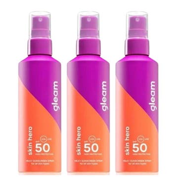 Gleam Milky Sunscreen Spray SPF 50 Skin Hero 200ml, Ophalen of Verzenden, Nieuw, Overige typen