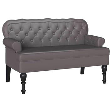 Chesterfield Bank 120cm Grijs | Tweedekansje | OP=OP, Huis en Inrichting, Minder dan 75 cm, Chesterfield, Tweepersoons, Ophalen of Verzenden