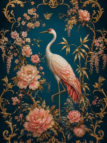 Shayer - The Golden Stillness of the Crane - XL - 60x80cm -
