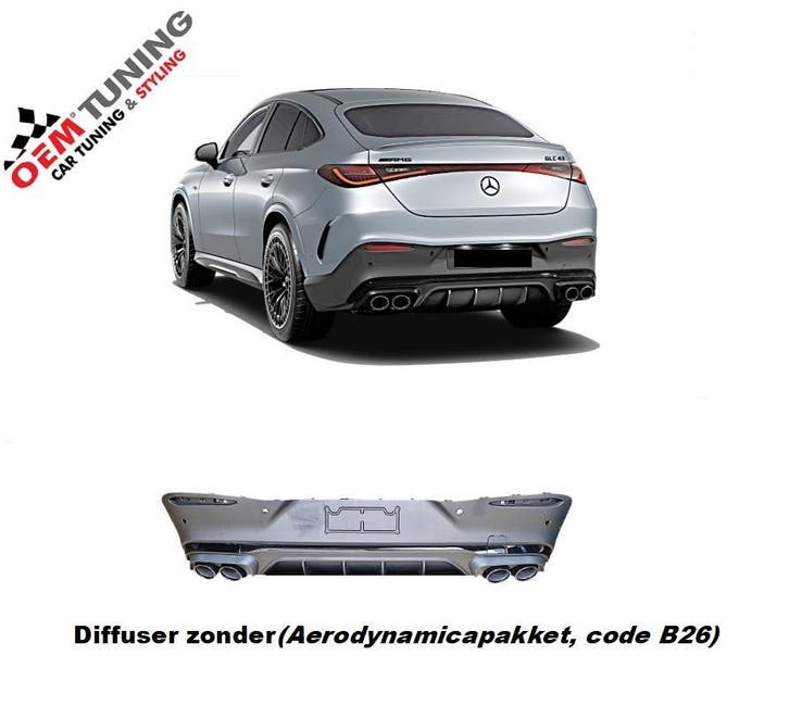 Mercedes-Benz GLC 43 Diffuser COUPE | C254 | 2022-2026 |, Auto-onderdelen, Carrosserie en Plaatwerk, Nieuw, Mercedes-Benz, Achter