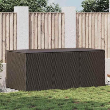 vidaXL Tuinbox 180x90x70 cm poly rattan bruin, Tuin en Terras, Verzenden, Nieuw