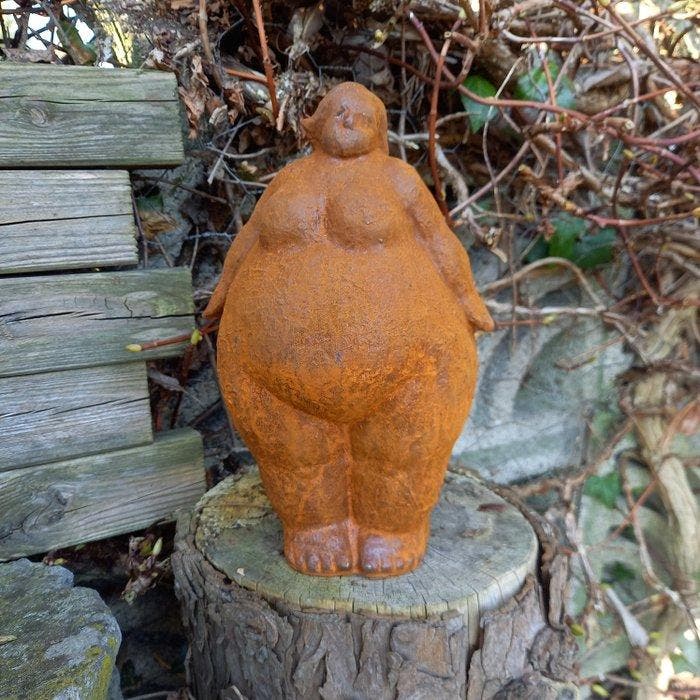 sculptuur, STANDING GLORIOUS LADY - 24 cm - Gietijzer, Antiek en Kunst, Kunst | Designobjecten