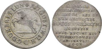 Groschen auf das Reformationsjubilaeum 1728 Hch Braunschw..., Verzenden