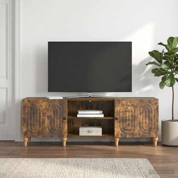vidaXL TV-kast 150 x 31 x 50 cm Gerookt eiken Bewerkt hout, Minder dan 50 cm, Verzenden, Nieuw, Minder dan 100 cm