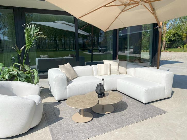 Nieuw! Outdoor Loungebank Homes bij Miltonhouse, Tuin en Terras, Tuinsets en Loungesets, Bank, 4 zitplaatsen, Nieuw, Overige materialen