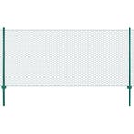 vidaXL Draadgaashek met palen 25x0,75 m staal groen, Verzenden, Nieuw, IJzer, Minder dan 1 meter