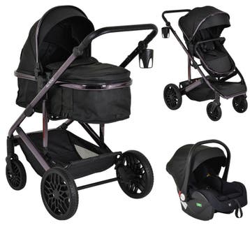 Moni All Road Black 3-in-1 Combi Kinderwagen met i-Size, Verzenden, Nieuw