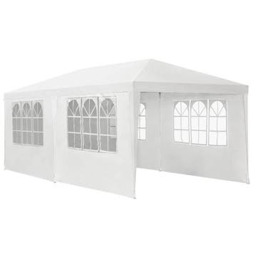 Partytent met zijwanden - 3x6 m - Wit, Verzenden, Nieuw