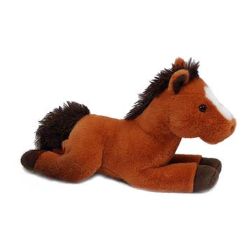Paard Winston knuffel - pluche - lichtbruin - 35 cm, Verzenden, Nieuw