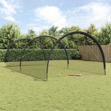 vidaXL Honkbal & Softbal Zwart 702 x 369,5 x 243,5 cm, Verzenden, Nieuw
