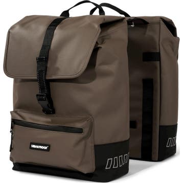 URBAN PROOF double cargo bag 38L recycled bruin, Fietsen en Brommers, Fietsaccessoires | Fietstassen, Verzenden, Nieuw
