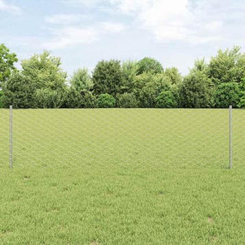 vidaXL zeshoekig gaasgek met palen 10 x 0,6 m Gegalvaniseerd, Verzenden, Nieuw, IJzer
