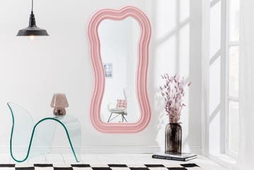Wandspiegel Alice II 100cm roze/ 43165, Huis en Inrichting, Ophalen of Verzenden, Nieuw