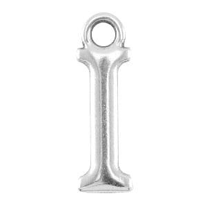 DQ bedel Letter i - Antiek Zilver 15,5 x 9,5 mm oogje: va..., Ophalen of Verzenden, Nieuw, Bedel