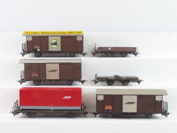 Bemo H0m - 2256 1/2267/2256 - Modeltrein goederenwagon (6) -, Nieuw