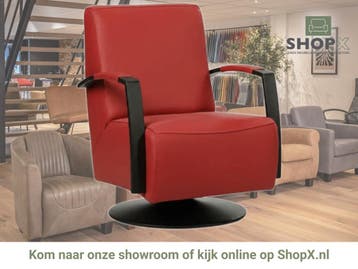 Leren draaifauteuil Mood - Toledo Ducati (rood) -, Nieuw, Ophalen of Verzenden, 50 tot 75 cm, Industrieel, Modern