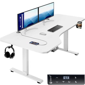 Zit sta bureau Wit 160x75x73-118cm (Kantoor inrichting), Verzenden, Nieuw in verpakking