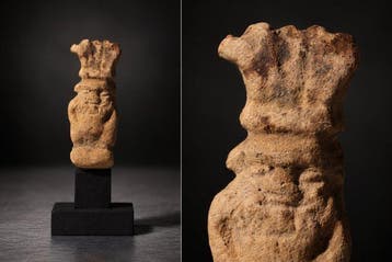 Het Oude Egypte Faience Bes-amulet - 3.5 cm