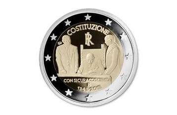 2 euro 70 jaar Grondwet 2018 - Italië, Verzenden