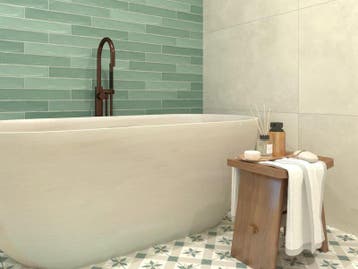 Wandtegel Ragno Sense Oxid Langwerpig Groen Mat 6,5x39,5, Nieuw, 20 tot 40 cm, 10 m² of meer, Wandtegels