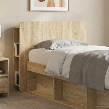 vidaXL Hoofdeinde kas met opslag Sonoma Eiken Bewerkt hout, Verzenden, Nieuw, Bruin, Hout