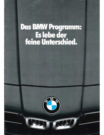 1979 BMW PROGRAMMA BROCHURE DUITS, Nieuw, BMW, Author
