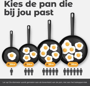 BK Easy Induction Koekenpan 24cm - PFAS-vrije antikleeflaag, Huis en Inrichting, Verzenden, Nieuw
