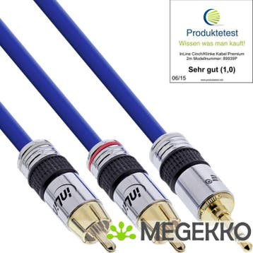 InLine 5m 2x RCA/3.5mm Premium, Verzenden, Nieuw