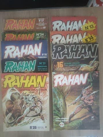 Rahan - 9 Tijdschriften - Eerste druk - 1975/1977, Boeken, Nieuw