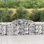 vidaXL Schanskorven 20 st gewelfd 300x50x80/100 cm ijzer, 100 cm of meer, Verzenden, Nieuw, Metaal
