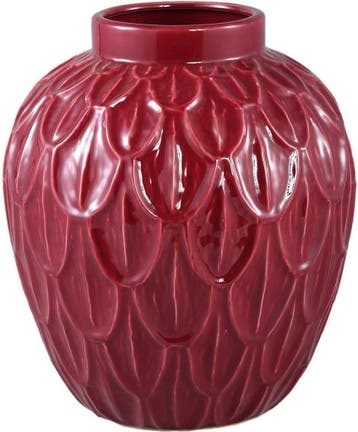 PTMD Bloempot Kobee van keramiek - Rood - 30 x 30 x 35 cm, Ophalen of Verzenden, Nieuw