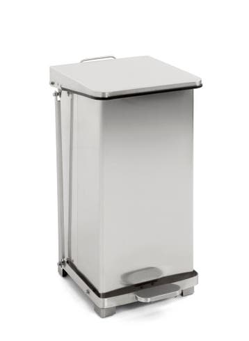 V-Part Industriële Pedaalemmer | 45L | Mat RVS | 370x370x590, Ophalen of Verzenden, Nieuw