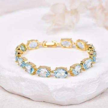 Zonder minimumprijs - Armband Zilver - Topaz -, Nieuw
