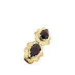 Vintage gouden broche met granaat, Gebruikt, Overige kleuren, Ophalen of Verzenden, Met edelsteen